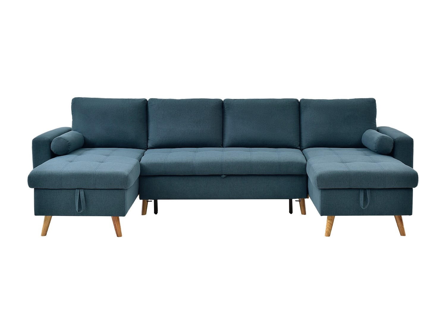 SCHLAFSOFA - 5 Personen - stoff - blaugrün Kori - Grün, Textil (288/85/146cm) - Vente-Unique