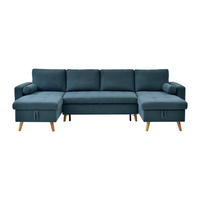 SCHLAFSOFA - 5 Personen - stoff - blaugrün Kori - Grün, Textil (288/85/146cm) - Vente-Unique