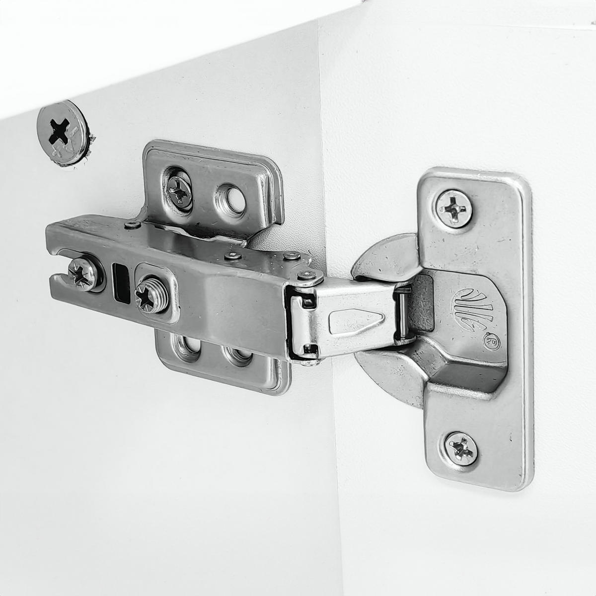 IN Weiß Kleiderschrank-Set mit Schuhbank und Kissen, Garderobenfront mit Haken für Flur, B60.5/T35.2/H180.5cm - Goldfarben/Weiß, Holzwerkstoff/Metall (60.5/180.5/35.2cm) - STILVORA
