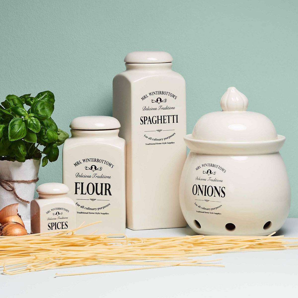ZWIEBELTOPF Mrs. Winterbottom's - Beige, Keramik (20/27/20cm) - Butlers