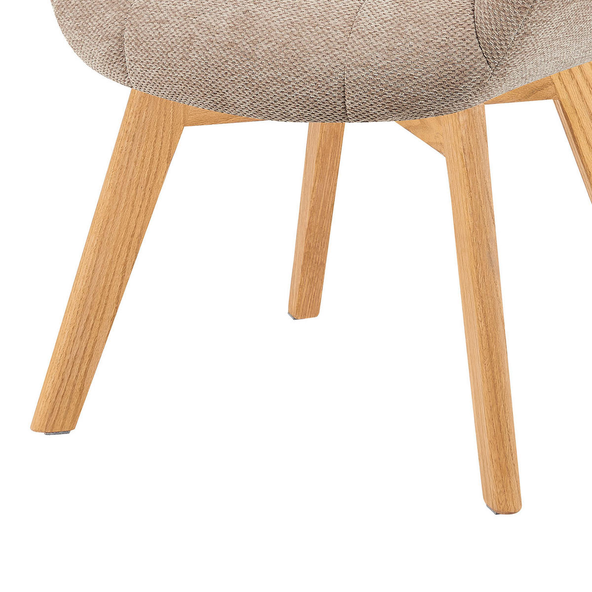 ESSZIMMERSTUHL Mika-Ava 2er-Set - Honigeiche/Beige, Eichenholz/Holz (65/81/66cm) - DUBI Möbel