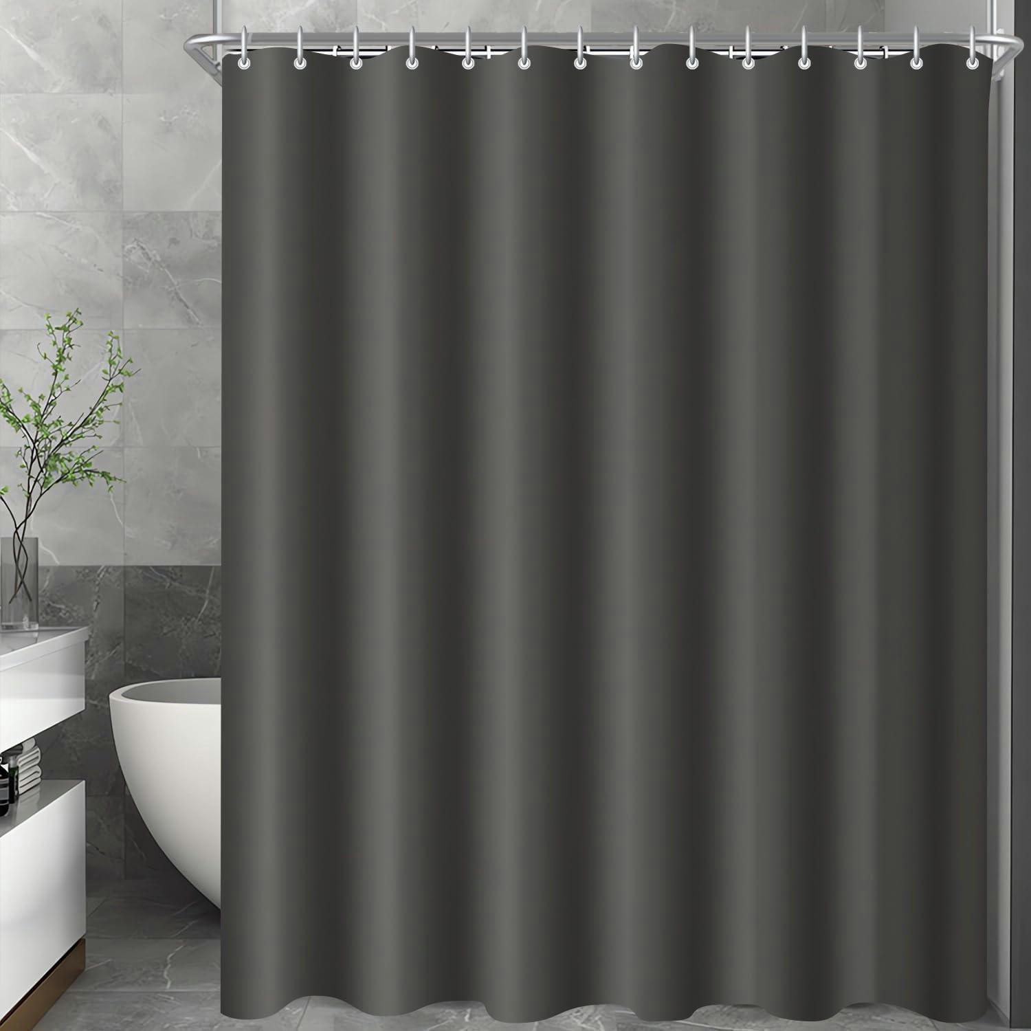 DUSCHVORHANG Dunkelgrau 200 x 220 cm - Anthrazit, Textil (200/220cm)