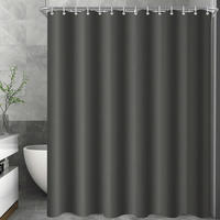 DUSCHVORHANG Dunkelgrau 200 x 220 cm - Anthrazit, Textil (200/220cm)