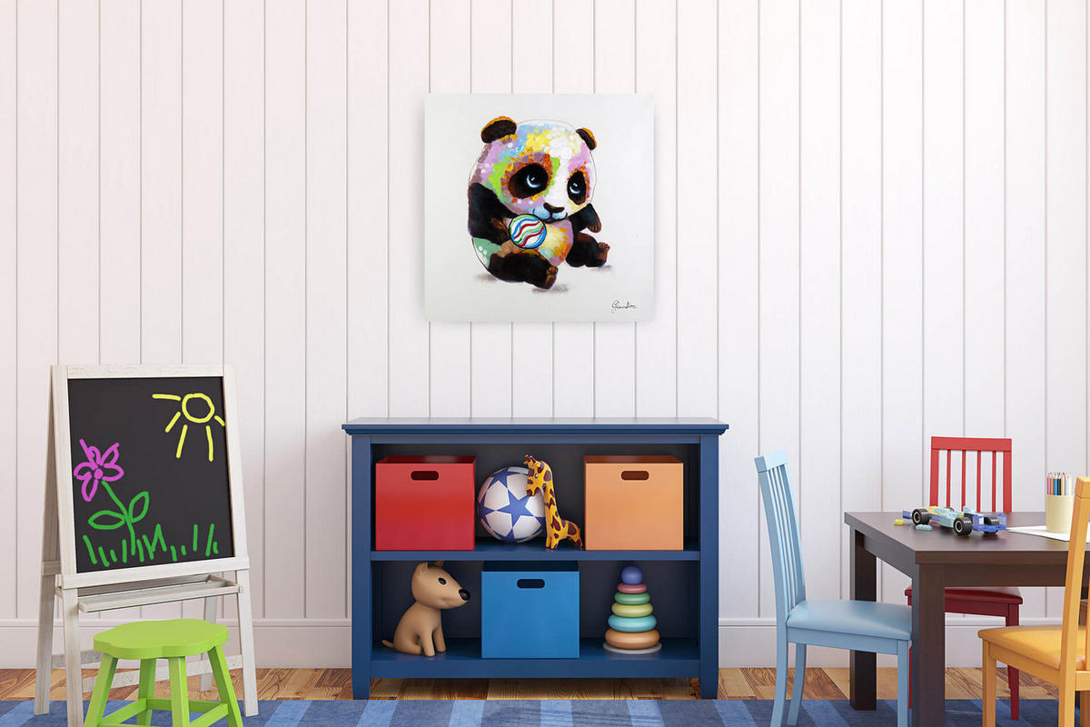 RUČNE MAĽOVANÝ AKRYLOVÝ OBRAZ 60/60 cm, viacfarebný, abstraktný dekoratívny motív - viacfarebná, drevo/textil (60/60cm) - KUNSTLOFT