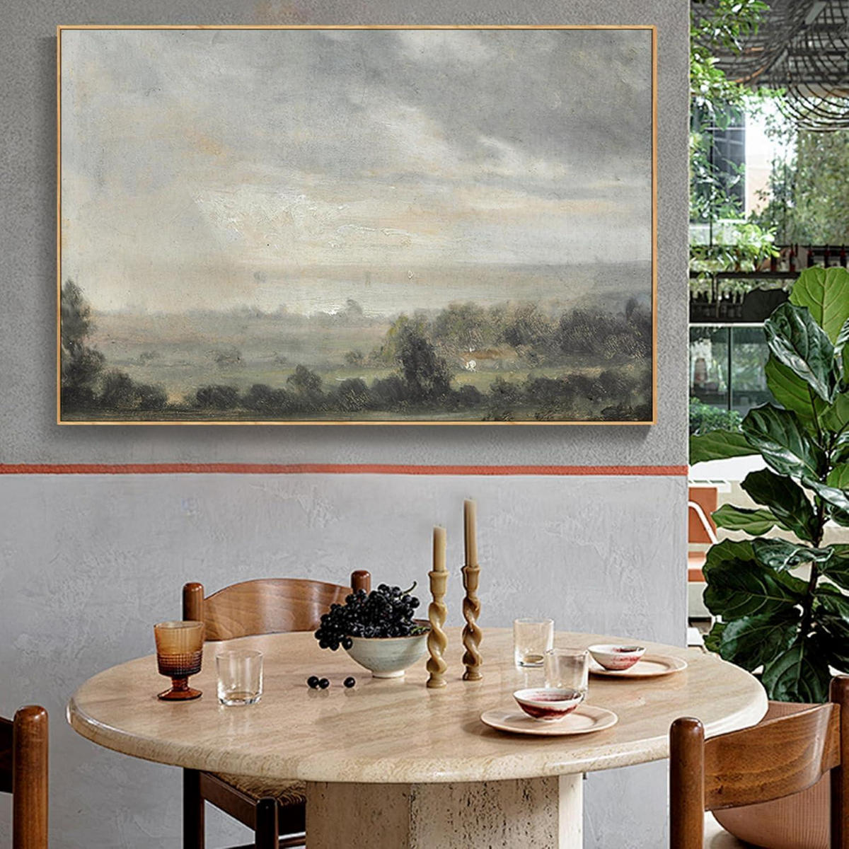 LEINWANDBILD mit Rahmen Holz 60 x 90 cm Naturlandschaft - Multicolor, Holz (60/0.5cm)