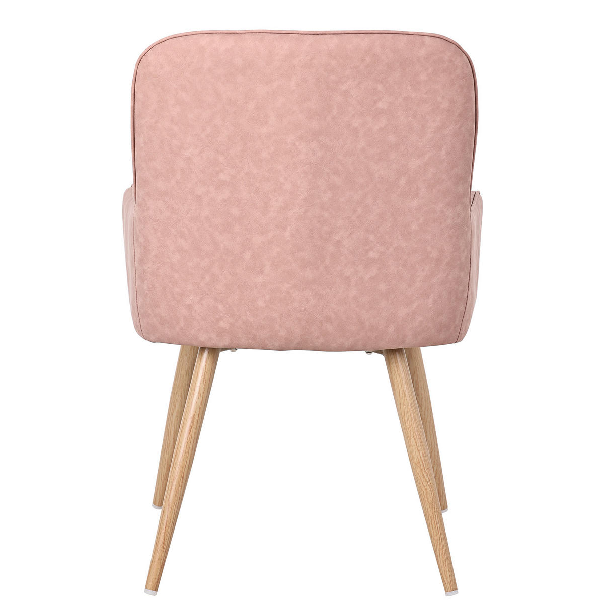 ARMLEHNSTUHL-SET 2 Stück in Lederlook(YZ3) - Pink, Textil (57/87/62cm) - HOMAVO