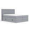 BOXSPRINGBETT Rosabel Grau 160/200 cm mit Matratze und Topper - Schwarz/Grau, Holz/Holzwerkstoff (160/200cm) - Maison de Reve