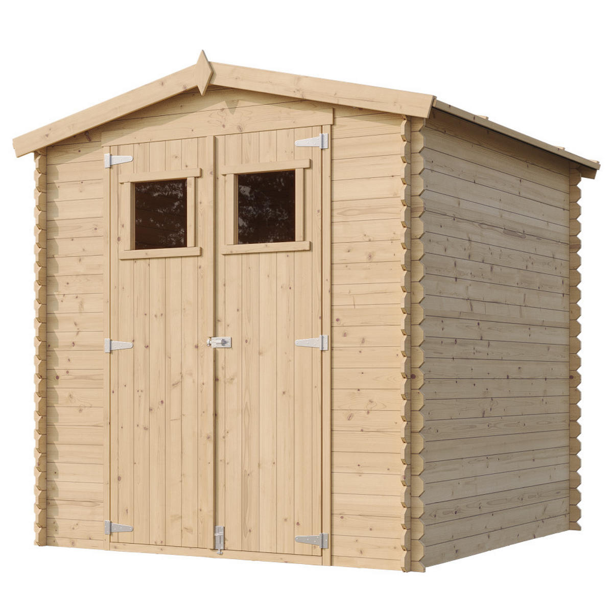 GARTENHAUS aus Holz mit imprägniertem Boden B216xL206xH216 cm/ 3.53 m2 - M343+M343G - Beige, Holz (200/224/206cm) - Timbela