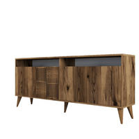 SIDEBOARD 4 Türen L180 cm - Milan - Wildeiche, Holzwerkstoff (35/78.6/180cm) - Calicosy