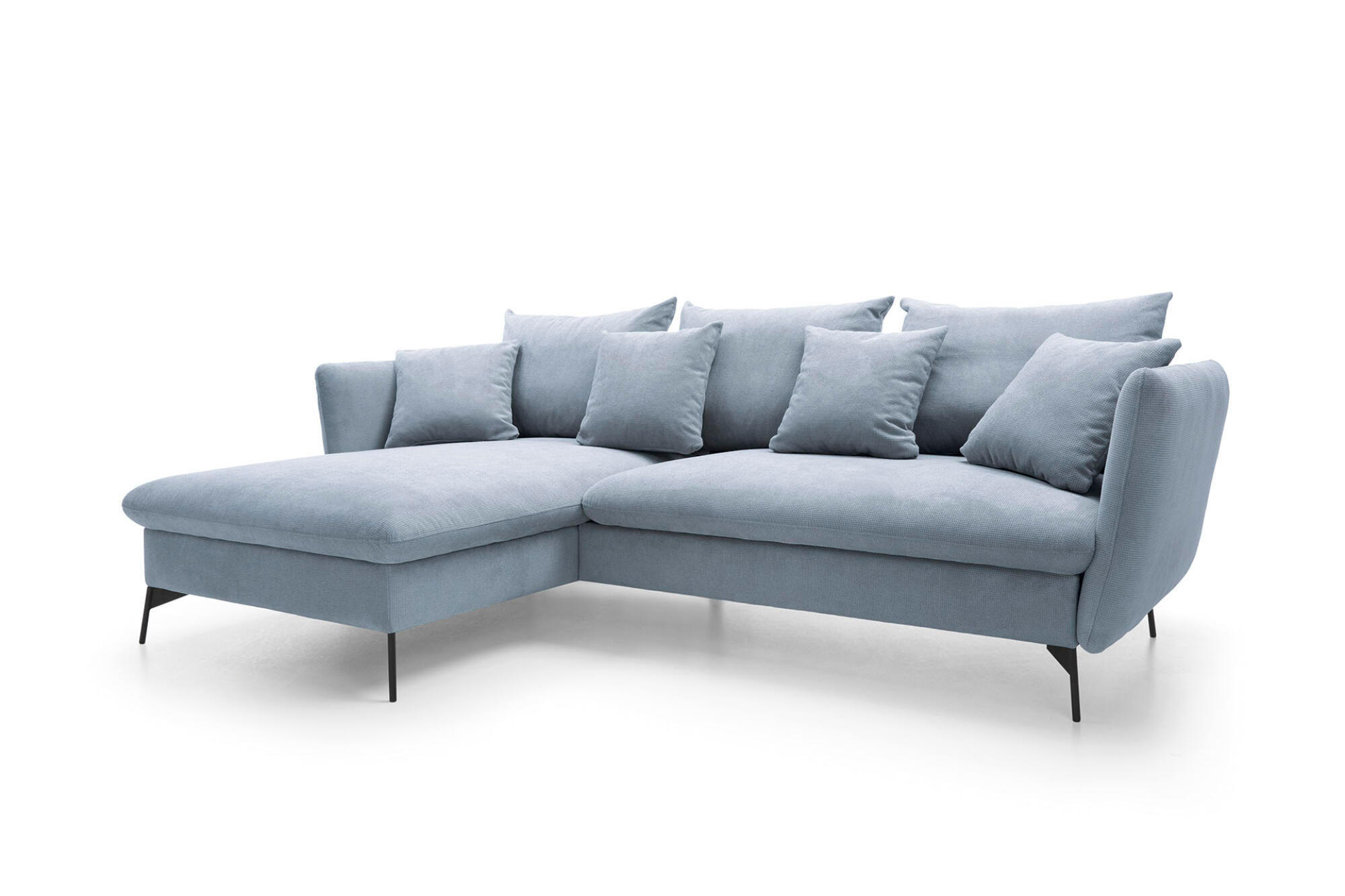 ECKSOFA VITON Blau 258x167x91 cm - Blau, Textil (258/167cm) - FURNLUX