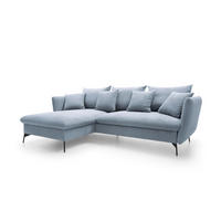 ECKSOFA VITON Blau 258x167x91 cm - Blau, Textil (258/167cm) - FURNLUX