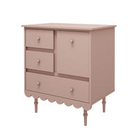 DĚTSKÁ KOMODA Babushka Rose - růžová, kompozitní dřevo (84/91/50cm) - Petits-meubles