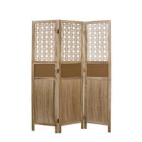 PARAVENT 3-tlg. 120/170 cm Braun Kork-Ornamentik - Braun, Holz (120/170/1cm) - Homestyle4u