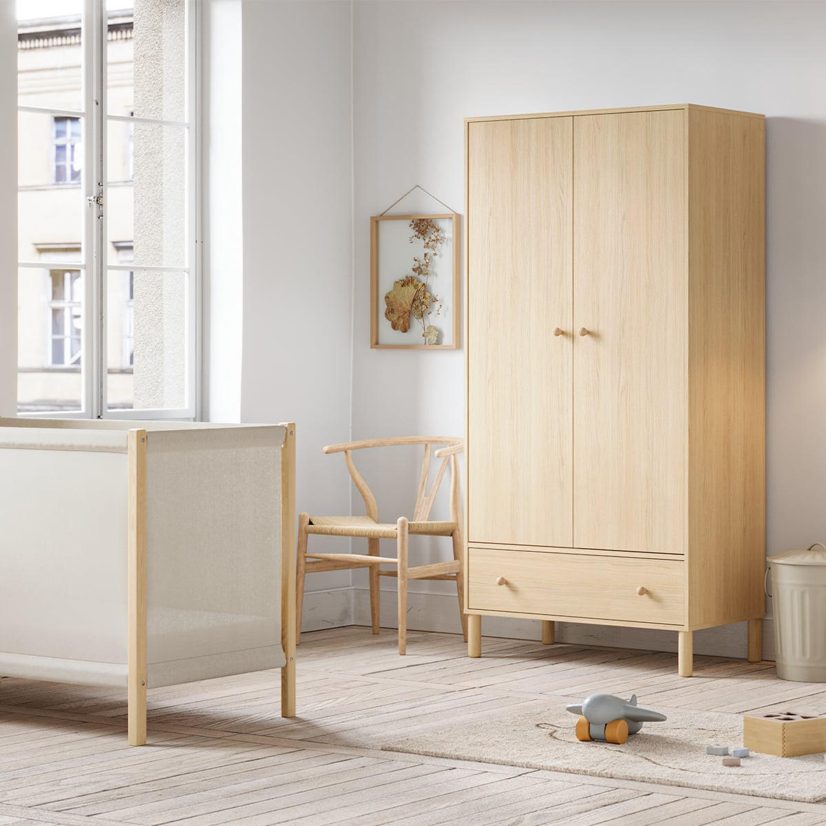 SCHRANK, 2 Türen und 1 Schublade Tela - H185 cm - Apfelbaumfarben, Holzwerkstoff (50/185/90cm) - Calicosy