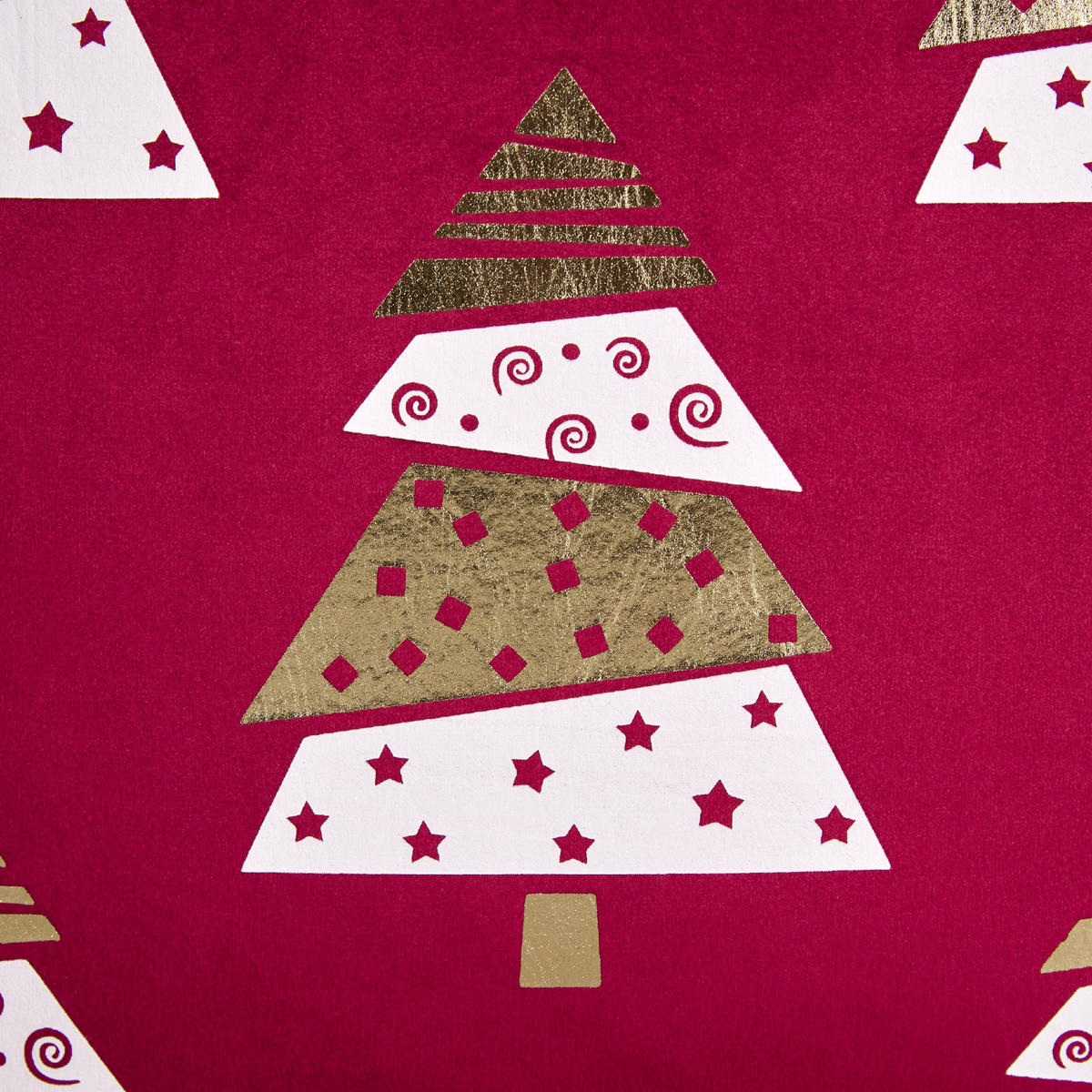 DEKOKISSEN 2er-Set Rot 45/45 cm Goldspruce - Rot, Textil (45/45cm) - Beliani