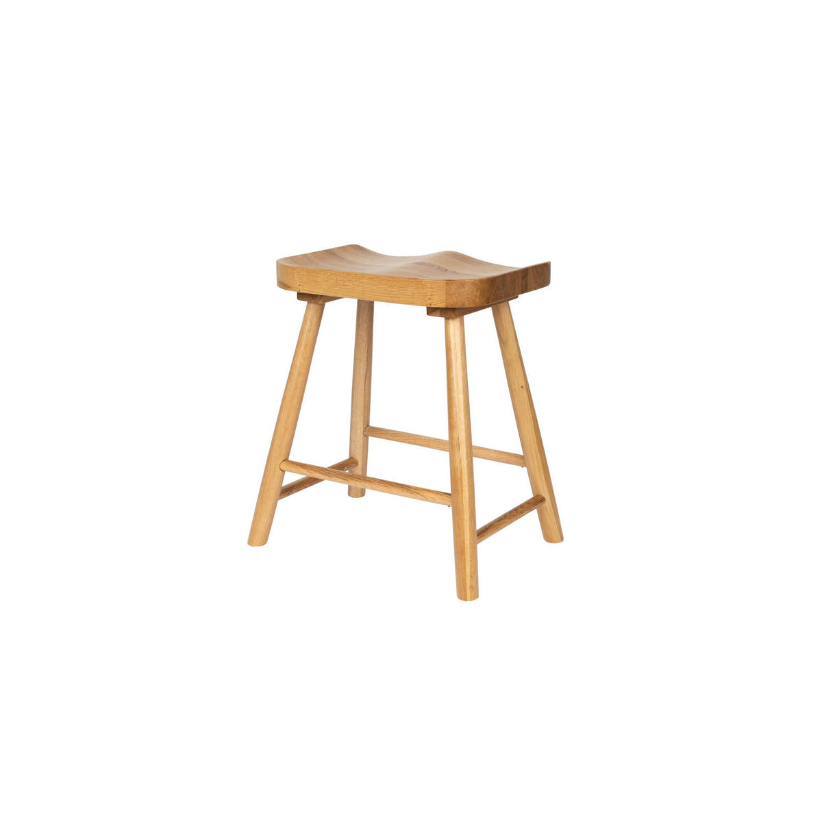 FUSSHOCKER Vander Fußhocker/ Zitshocker Natural - Naturfarben, Holz (43/46/33cm) - Housecraft Living
