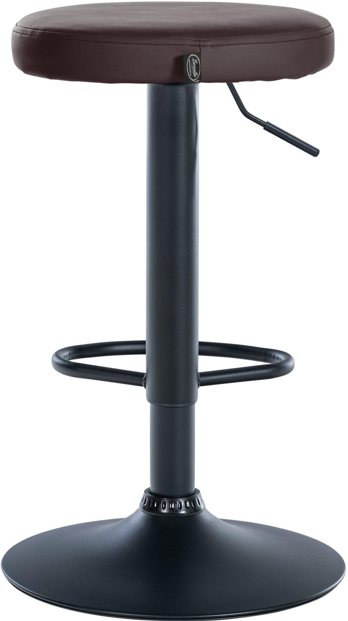 BARHOCKER 2er Set Lederlook braun - Braun, Textil/Metall (38.5/60/38.5cm) - CLP