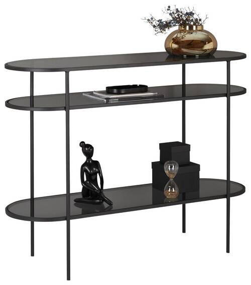 KONSOLBORD i metall, glas 120/90/40 cm    - svart/grå, Trend, metall/glas (120/90/40cm) - Landscape