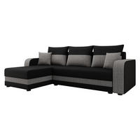 ECKSOFA Hewlet Bis - Dunkelgrau/Schwarz, Holz/Kunststoff (237/139cm) - MIRJAN24