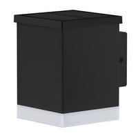 SOLAR-WANDLEUCHTE SUNBOX schwarz - Schwarz, Kunststoff (10.5/8.5/11.5cm) - Lumisky