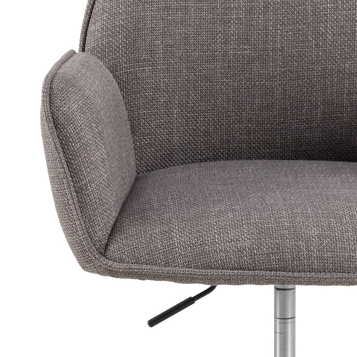 BÜROSTUHL, Glenda, Hellgraubraun, Stoff, 60 x 62 x 99 cm - Grau, Textil/Metall (60/99/62cm) - ebuy24