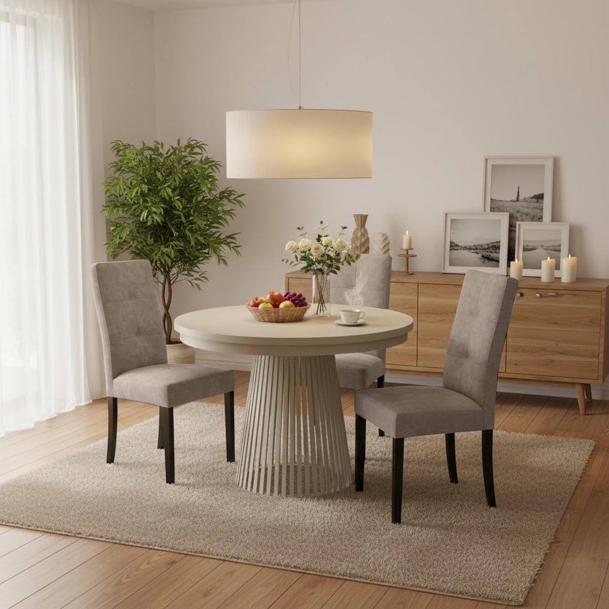 STUHL Solis mit schwarzen Holzbeinen, Polsterstuhl, Cappuccino - Schwarz/Cappuccino, Holz (45/100/42cm) - Beautysofa