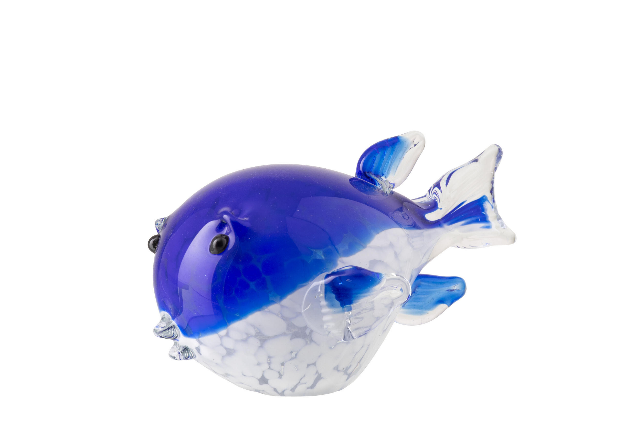 BRIEFBESCHWERER FISCH - Blau, Glas (12.2/9.2/15.5cm) - J-Line