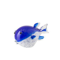 BRIEFBESCHWERER FISCH - Blau, Glas (12.2/9.2/15.5cm) - J-Line