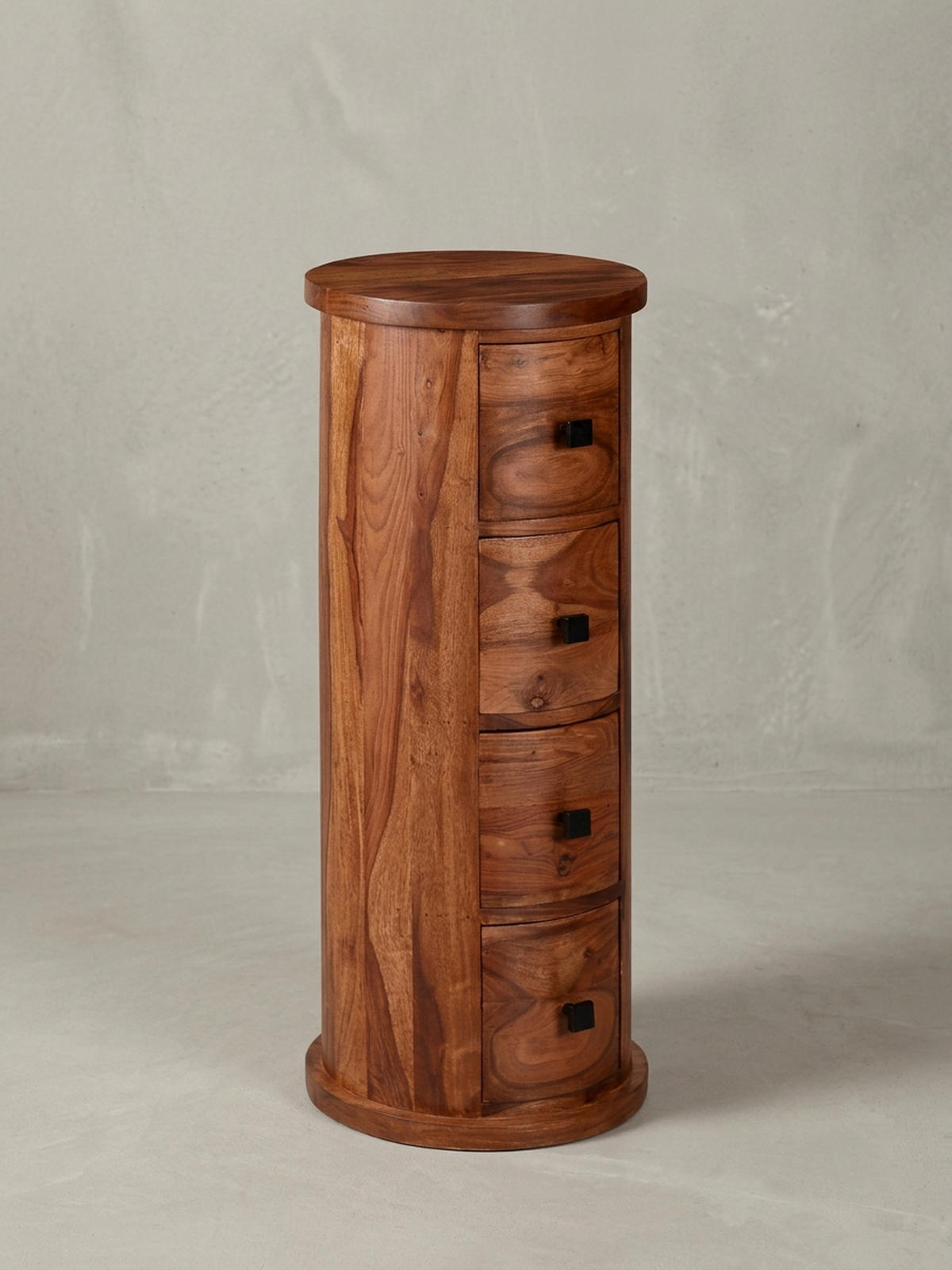 KOMMODE – Massivholz, rustikal, 4 Schubladen, viel Stauraum - Braun, Holz/Metall (35/85/35cm) - KADIMA DESIGN