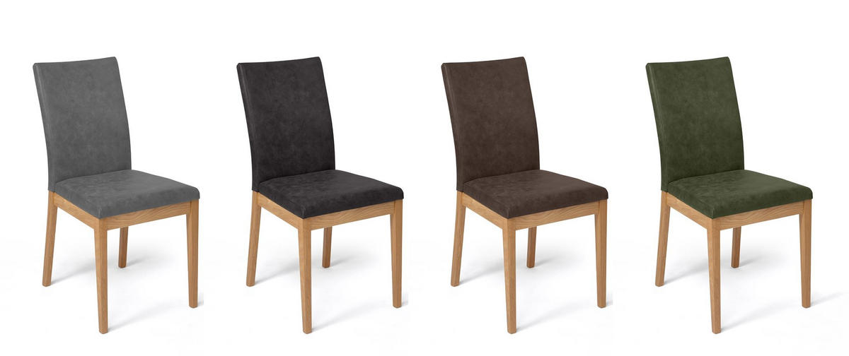 ESSZIMMERSTUHL 2er-Set Delfi 1 Wildeiche Massiv/Microfaser Braun - Braun, Holz (46/95/60cm) - 58aufmkessel