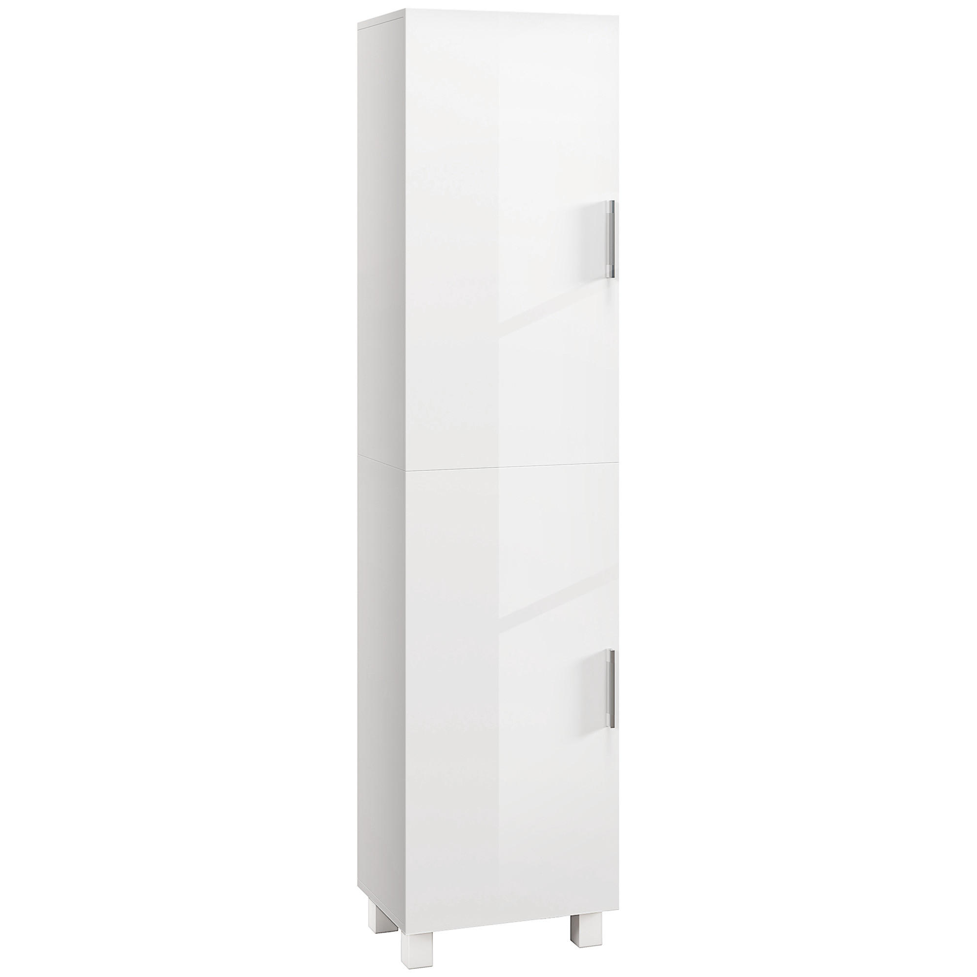 HOCHSCHRANK Weiß 40/30/167,5 cm - Weiß, Holzwerkstoff (40/167.5/30cm) - PANGIVO