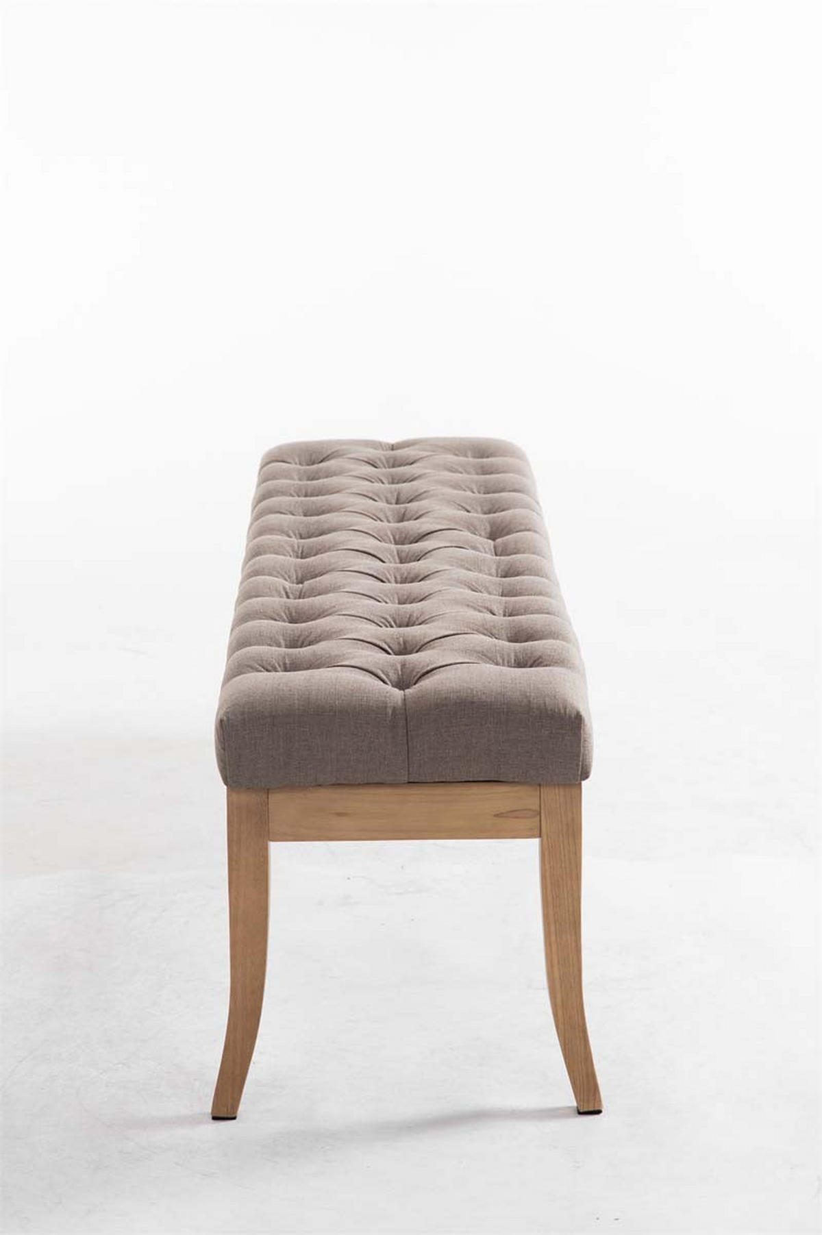 SITZBANK 150/38 cm Stoff taupe - Taupe/Naturfarben, Holz/Textil (150/46/38cm) - CLP