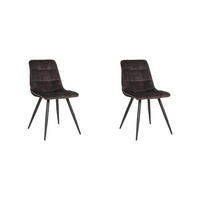 ESSZIMMERSTUHL Jelt Grau 56/45/85 cm 2er-Set - Dunkelgrau, Textil (45/85/56cm) - LABEL51