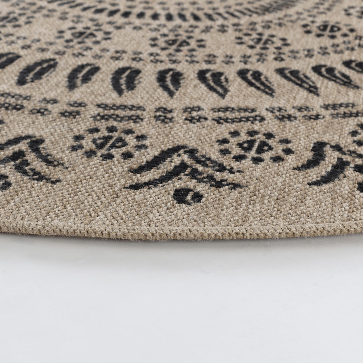 OUTDOORTEPPICH Vera Rund Jute-Optik Ø 100 cm Beige - Beige, Textil (100/100cm) - LIVABLISS