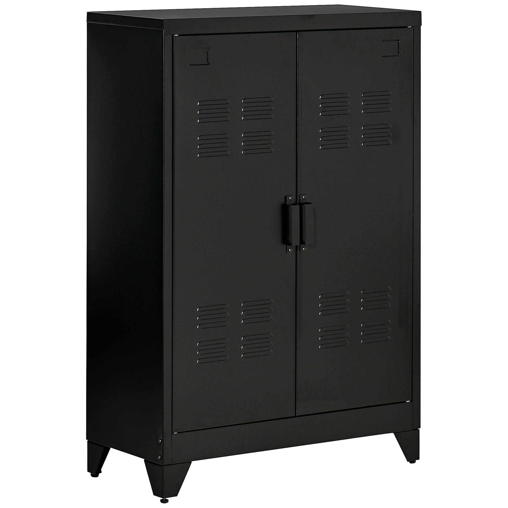 SIDEBOARD, Aktenschrank, Schwarz - Schwarz, Metall (33/110/75cm) - HOMCOM