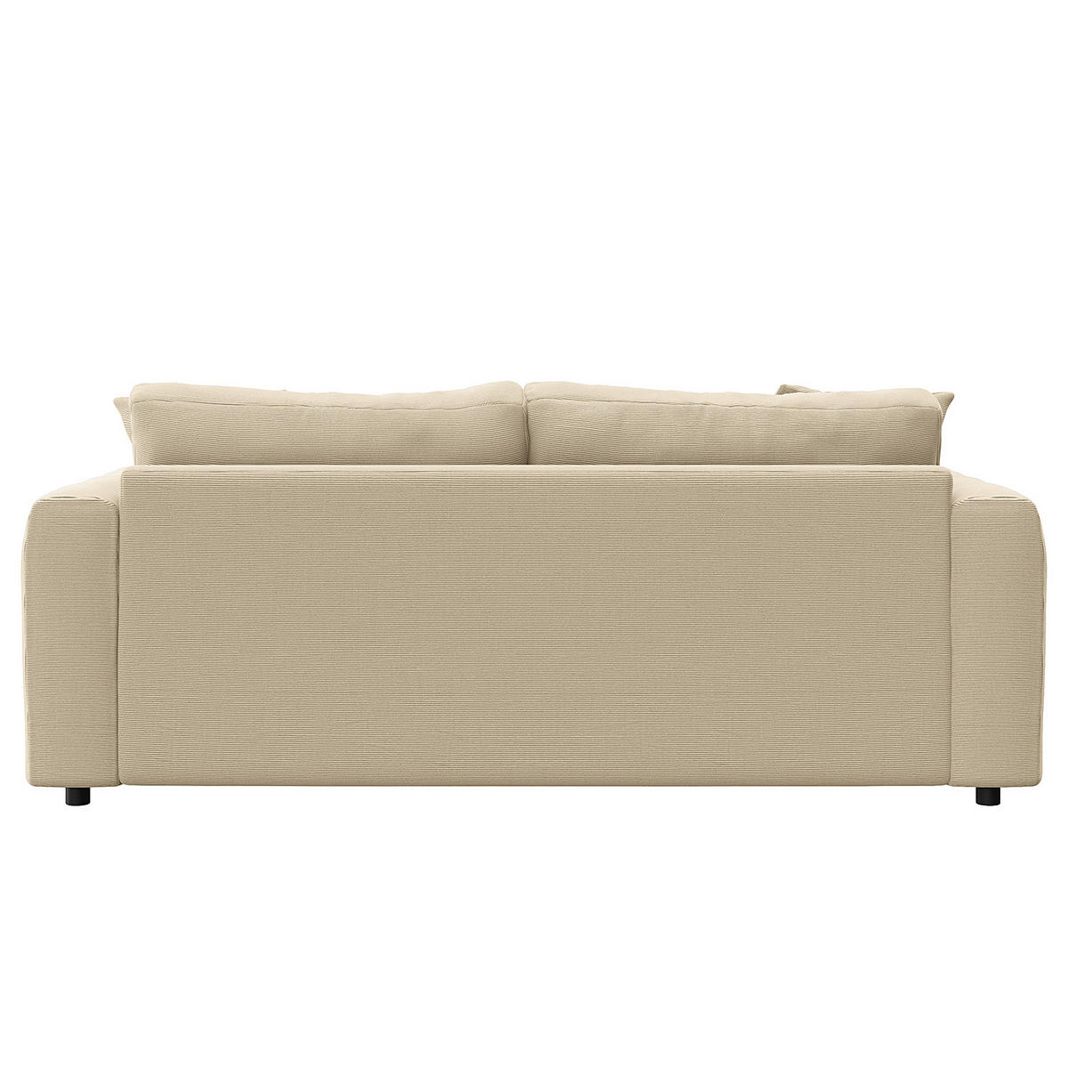 2,5-SITZER SOFA - Beige/Schwarz, Holz/Kunststoff (182/79/106cm) - home24