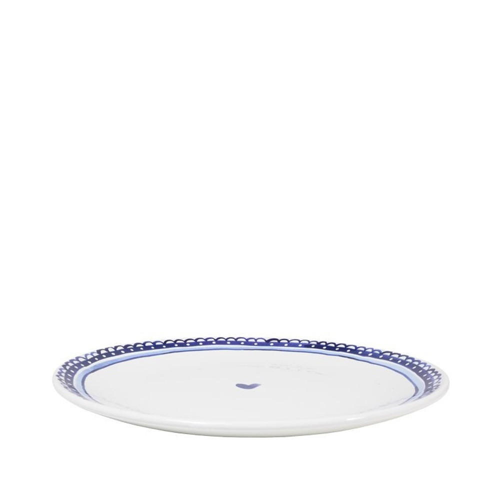 SPEISETELLER Delfts Blond Herz in Blau - 26cm - Multicolor, Keramik (26.2/26.3/3cm) - Blond Amsterdam