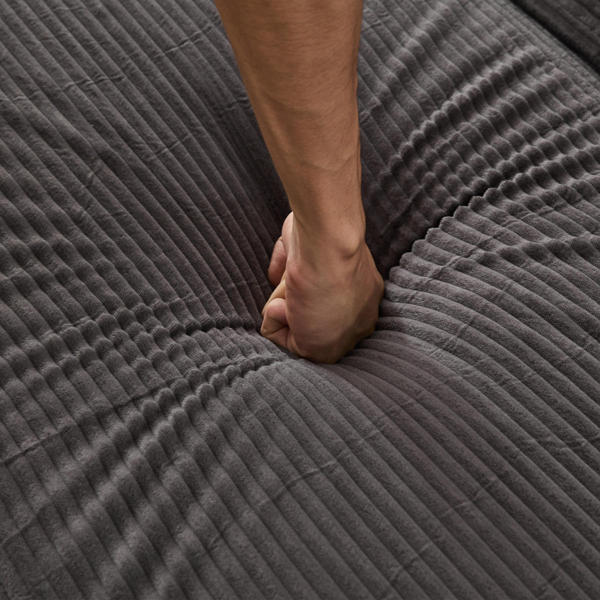 XXL-SESSEL mit Fußablage und 3 Kissen, DE-42356, Grau - Grau, Metall (74/57/107cm) - ComfortXL
