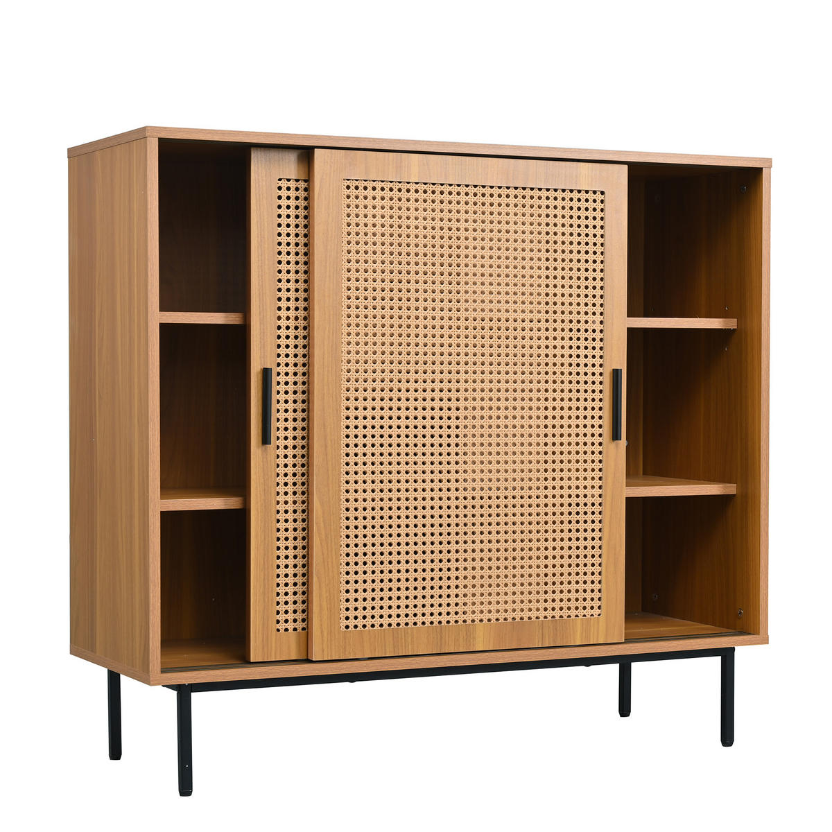 SIDEBOARD Walnuss 100/37/90 cm - Walnussfarben, Holzwerkstoff (100/90/37cm) - PANGIVO