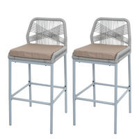 BARSKI STOL Svetlo siva, Taupe - svetlo siva/sivorjava, kovina (45/101/52cm) - MCW