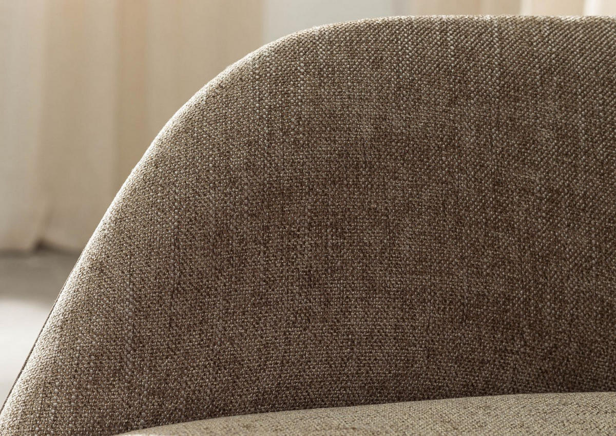 STUHL 100% Polyester 56 x 60 x 87 cm taupe TACOMA #12 - Taupe, Kunststoff (56/87/60cm) - Massivmoebel24