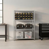 SCHRAUBREGAL PANDA MID | HxBxT 150x100x40cm | 4 Fachböden | Fachlast 75kg | Verzinkt - Silberfarben, Metall (100/150/40cm) - PROREGAL