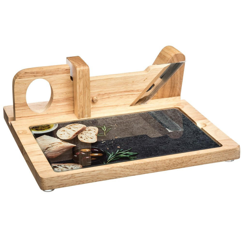 HOLZBRETT mit Hobel 26/28,5/9 cm - Multicolor, Holz (28.5/26cm) - Secret de Gourmet