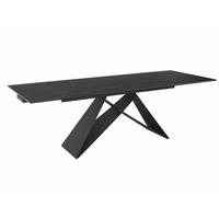 ESSTISCH Westin Schwarz Marmor / Schwarz Matt 160-240 / 90 / 77cm - Schwarz, Holz/Keramik (90/240/77cm) - Feldmann-Wohnen