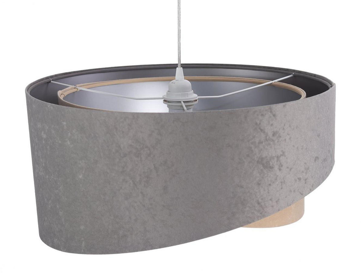 HÄNGELEUCHTE Grau 50/23 cm - Silberfarben, Kunststoff (50/1/23cm) - ONZENO