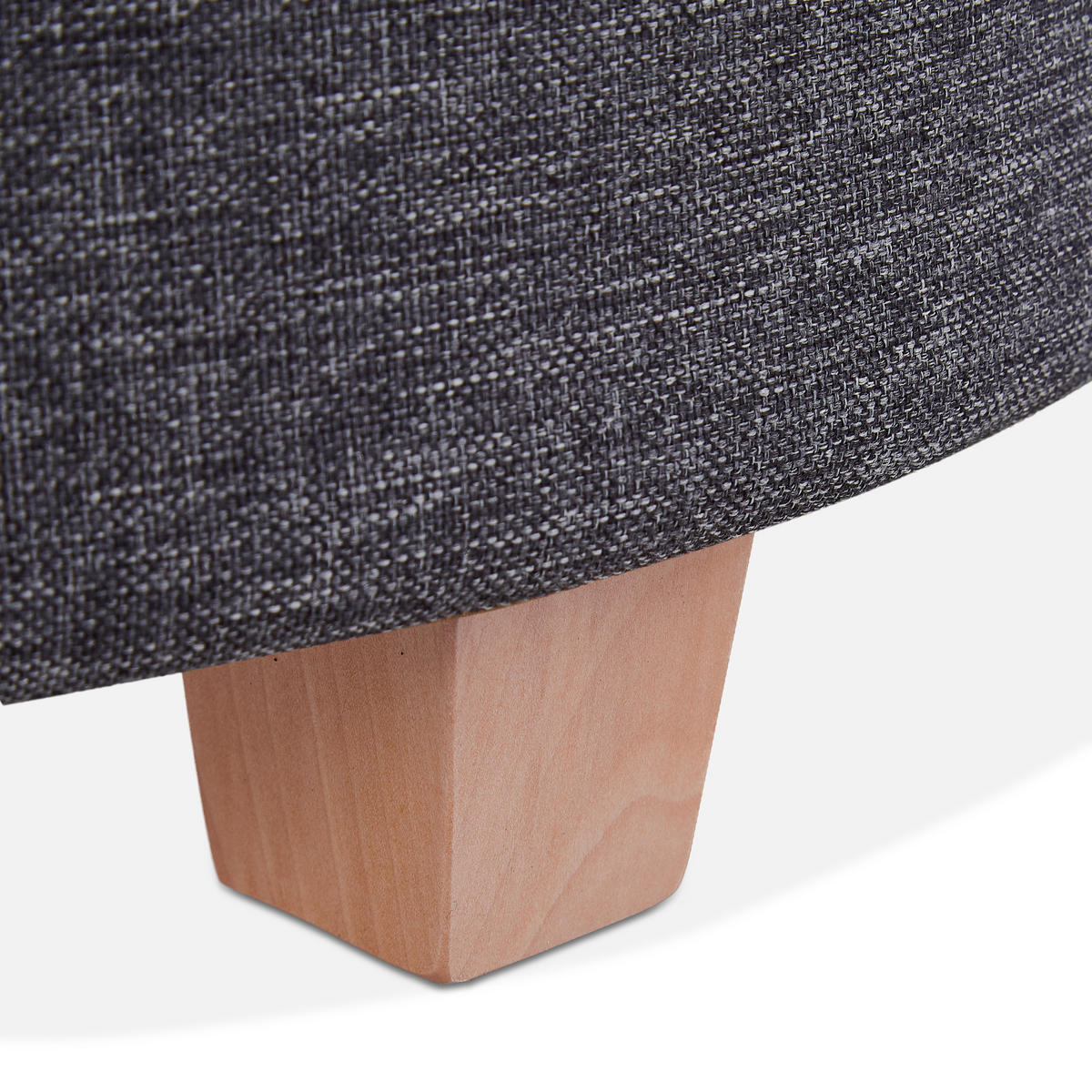 SITZHOCKER - Anthrazit, Holz/Holzwerkstoff (44/41/44cm) - Relaxdays