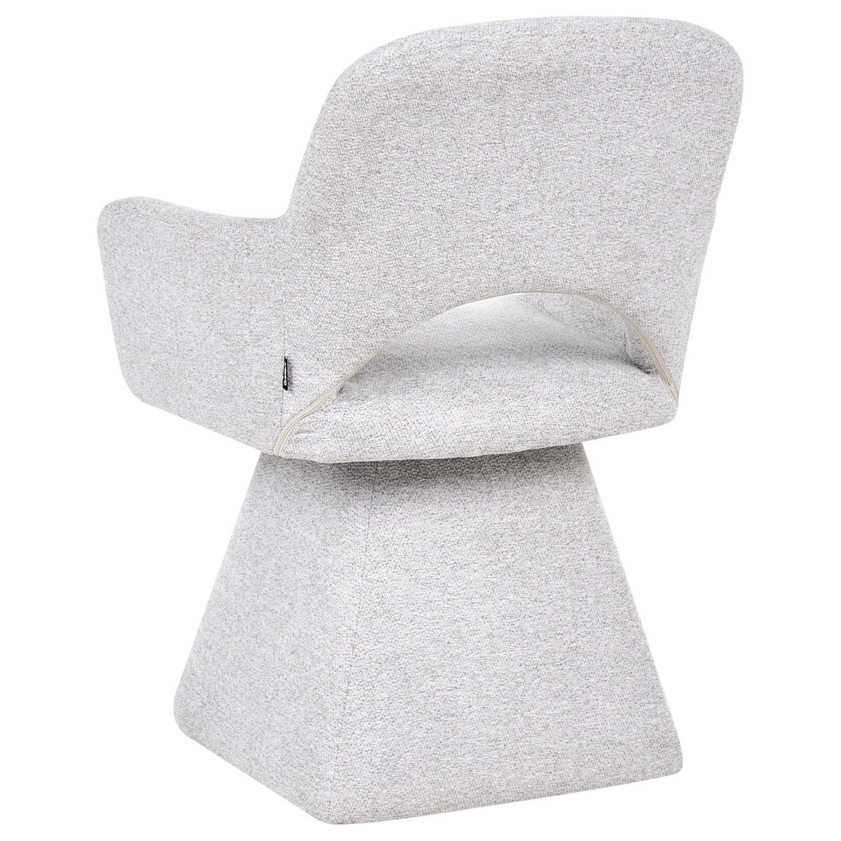 JÍDELNÍ ŽIDLE otočná Látka Světle šedá Vallby - béžová, textil (64/87/64cm) - Beliani