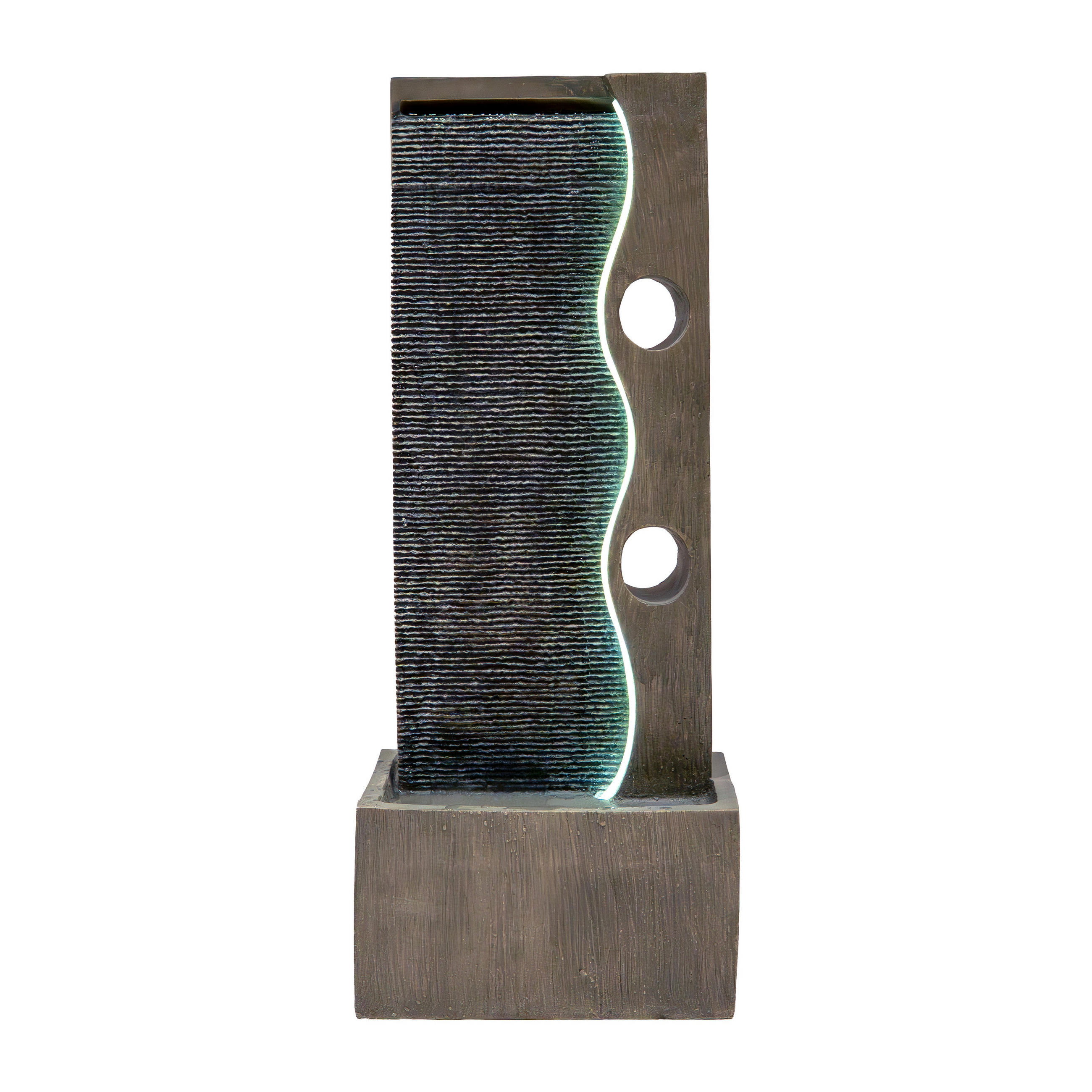 GARTENBRUNNEN "Harmony Falls" - Grau, Kunststoff (39.9/24.5/99cm) - Monstershop