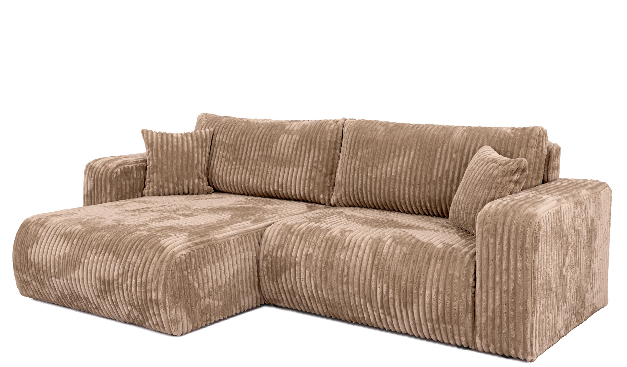 ECKSOFA mit Schlaffunktion TILIO Braun - Braun, Textil (244/148cm) - Bromarkt
