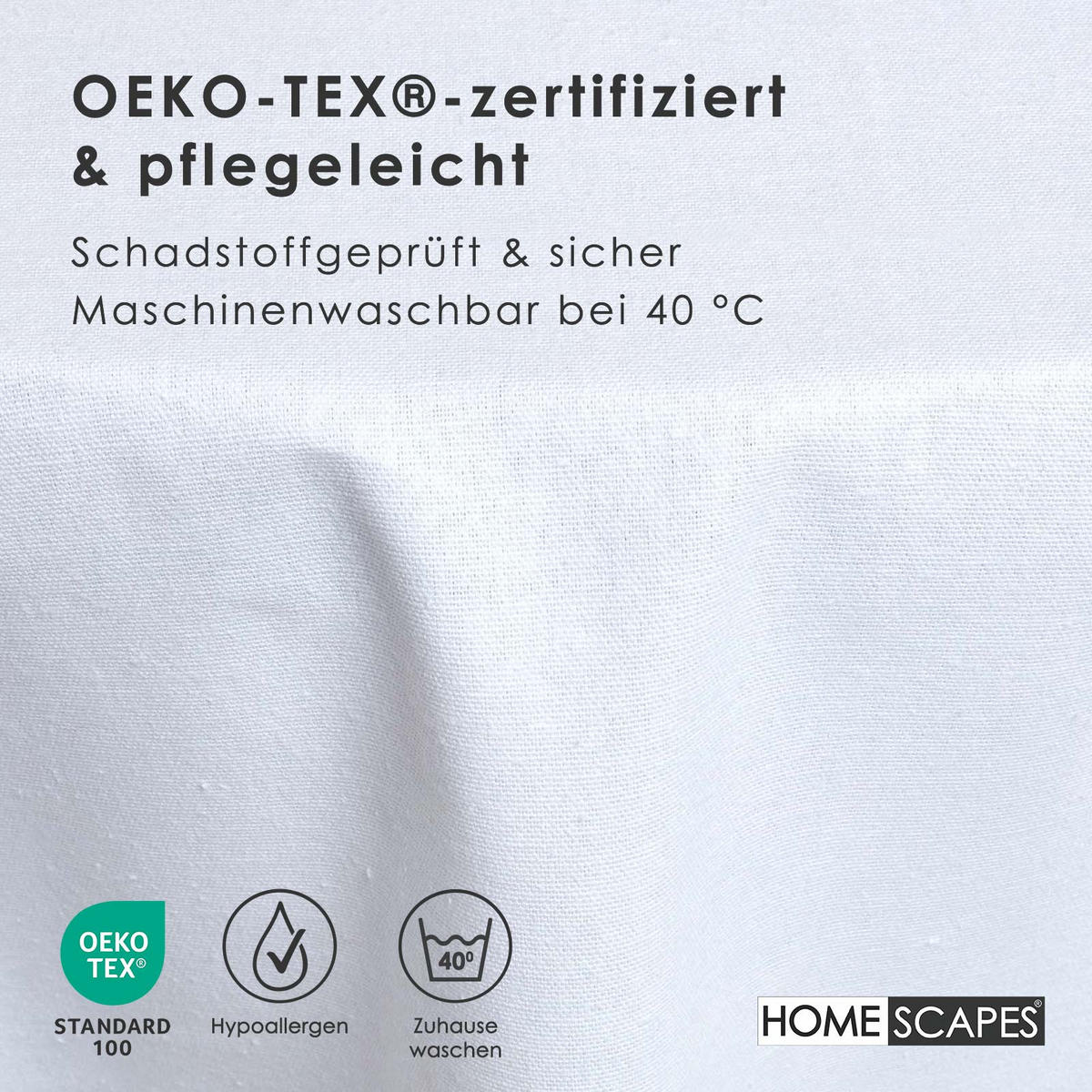 TISCHDECKE weiß rund 178 cm, 100% Baumwolle - Weiß, Textil (178/178cm) - Homescapes